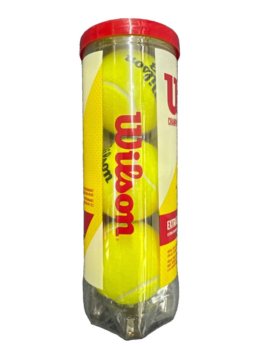 Wilson Championship Extra Duty Tennis Balls Ideal on Hard Court 3 Pcs